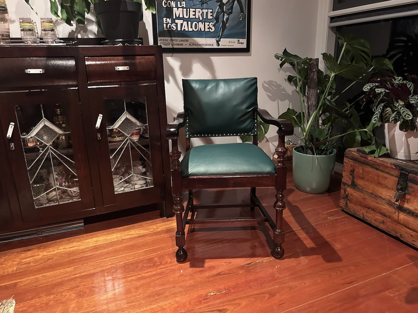 Vintage 1920s Ackmans Oak Office Armchair - Restored