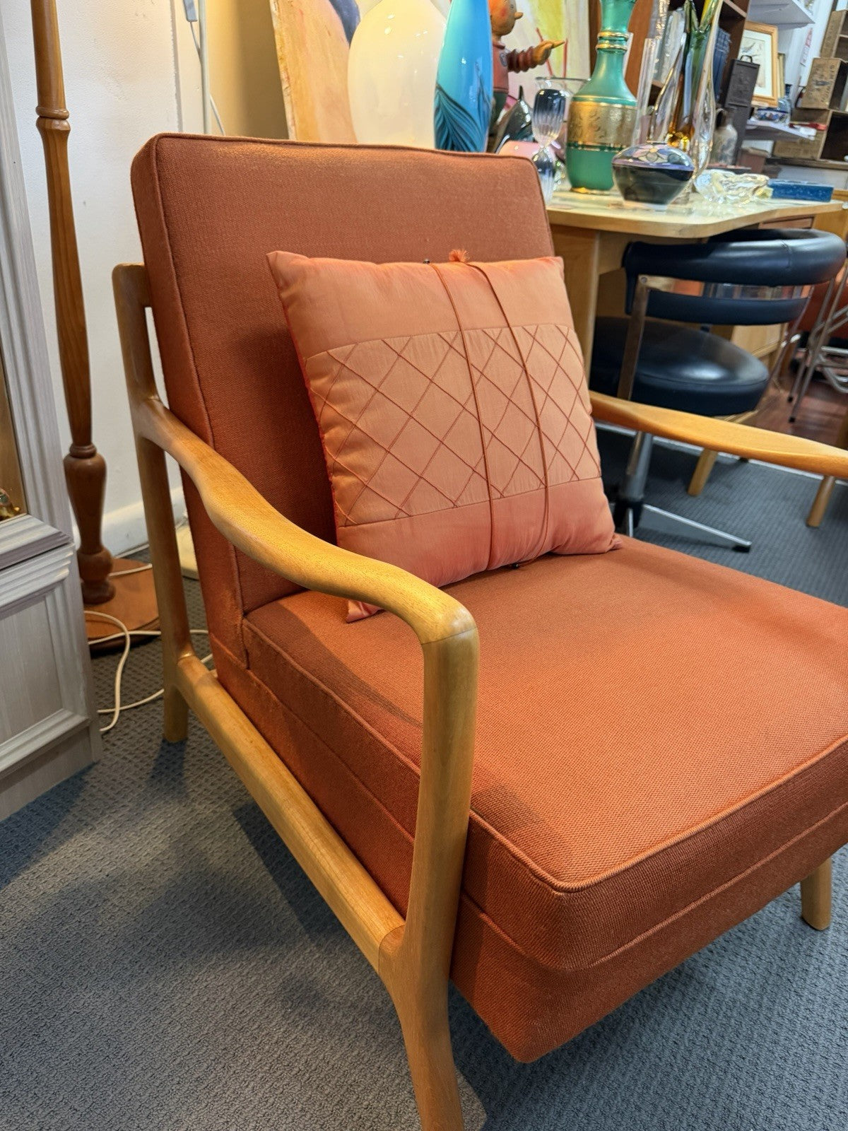 Dario Zoureff Armchair 1960s Australian MCM Restored Timber Original Fabric