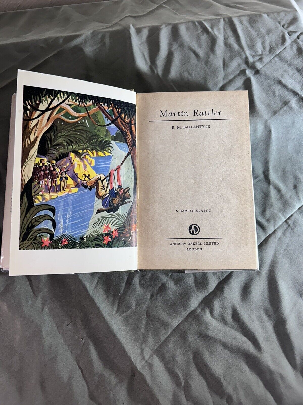 Martin Rattler By R. M. Ballantyne 1940s Andre Dakers Ltd Hardcover DJ Hamlyn