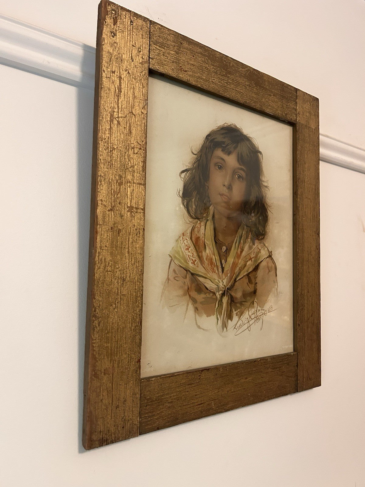 Antique 1889 Ludwig Passini Art Journal Chromolithograph Framed