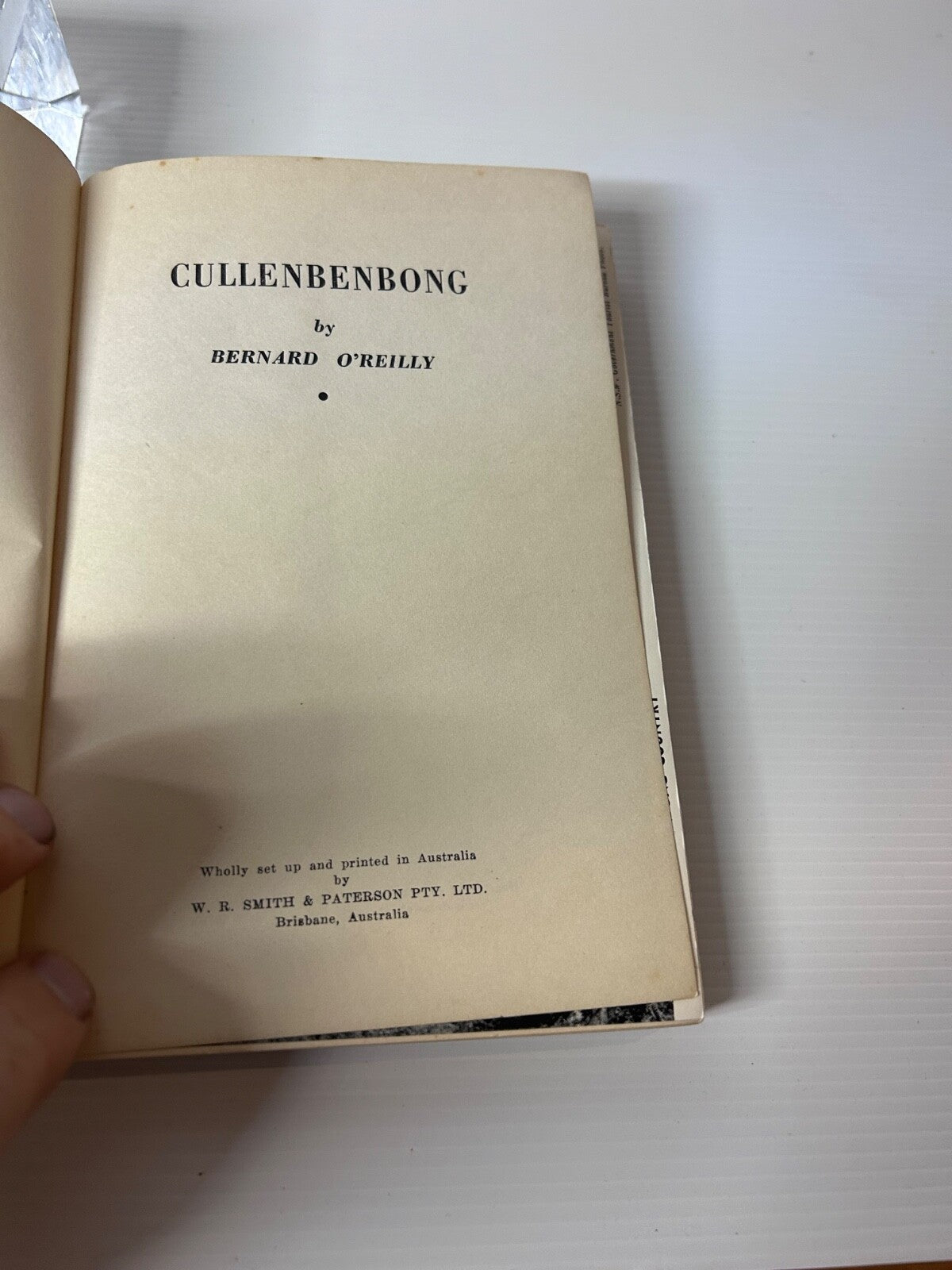 Cullenbenbong Bernard O’Reilly 1944 HC 1st Ed Bush Memoir QLD 206pp