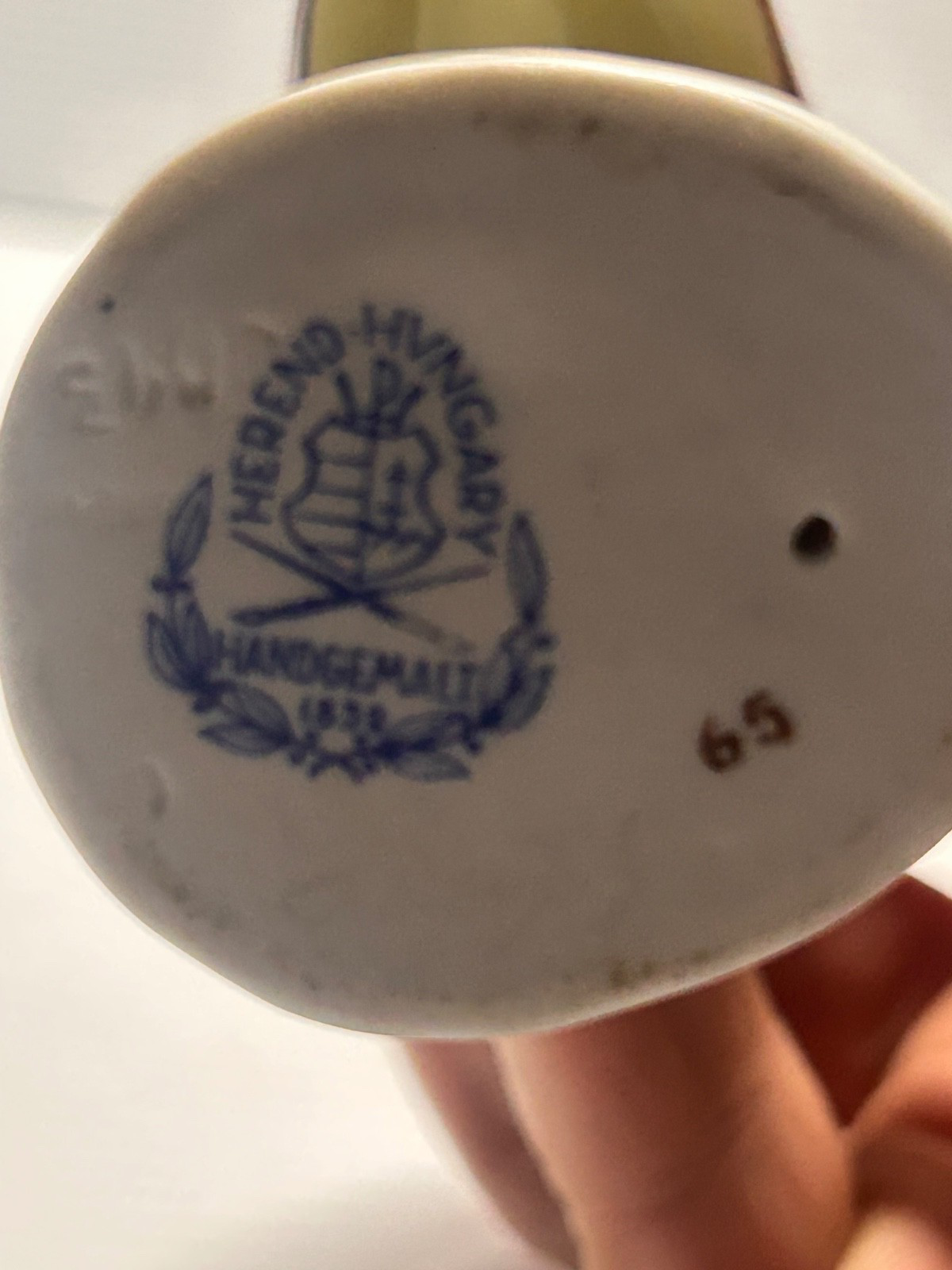 Herend Hungary 5043 Blue Tit Bird Figurine Handpainted Porcelain 10.5cm #65