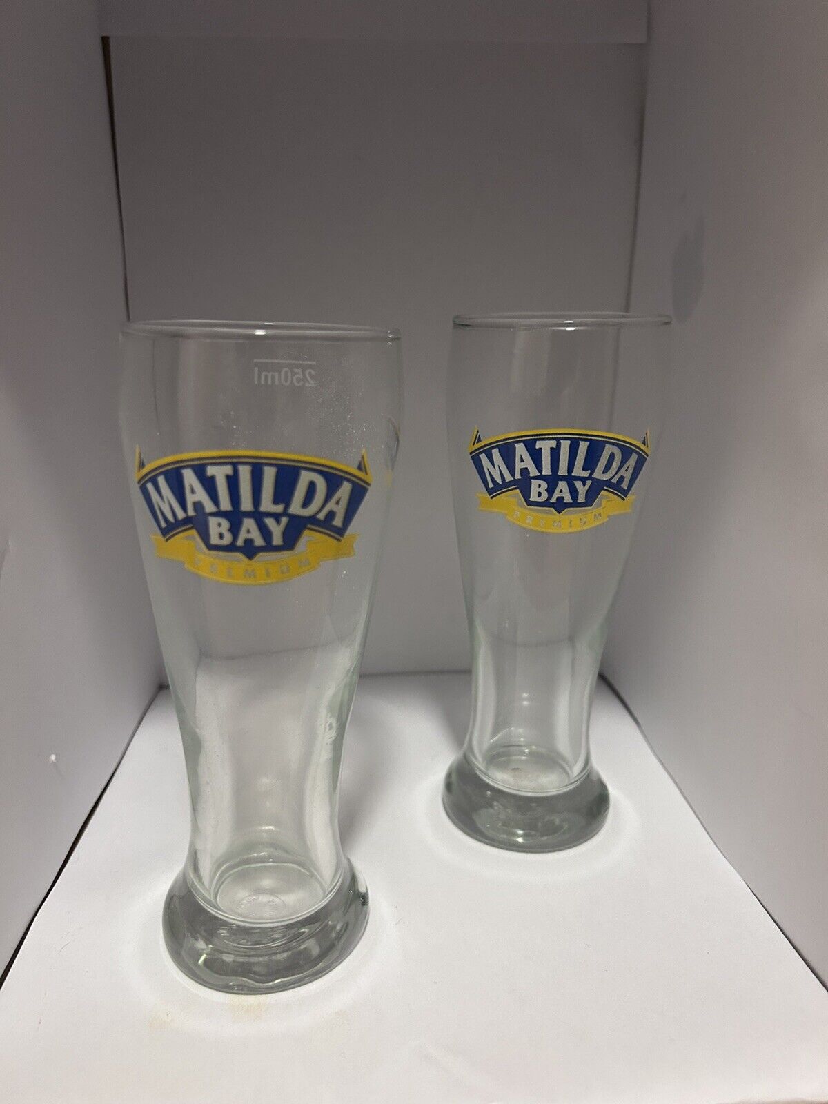 Matilda Bay Premium 250ml Beer Glass vgc (6 5/8" x 2 1/2") - 3 glasses Available