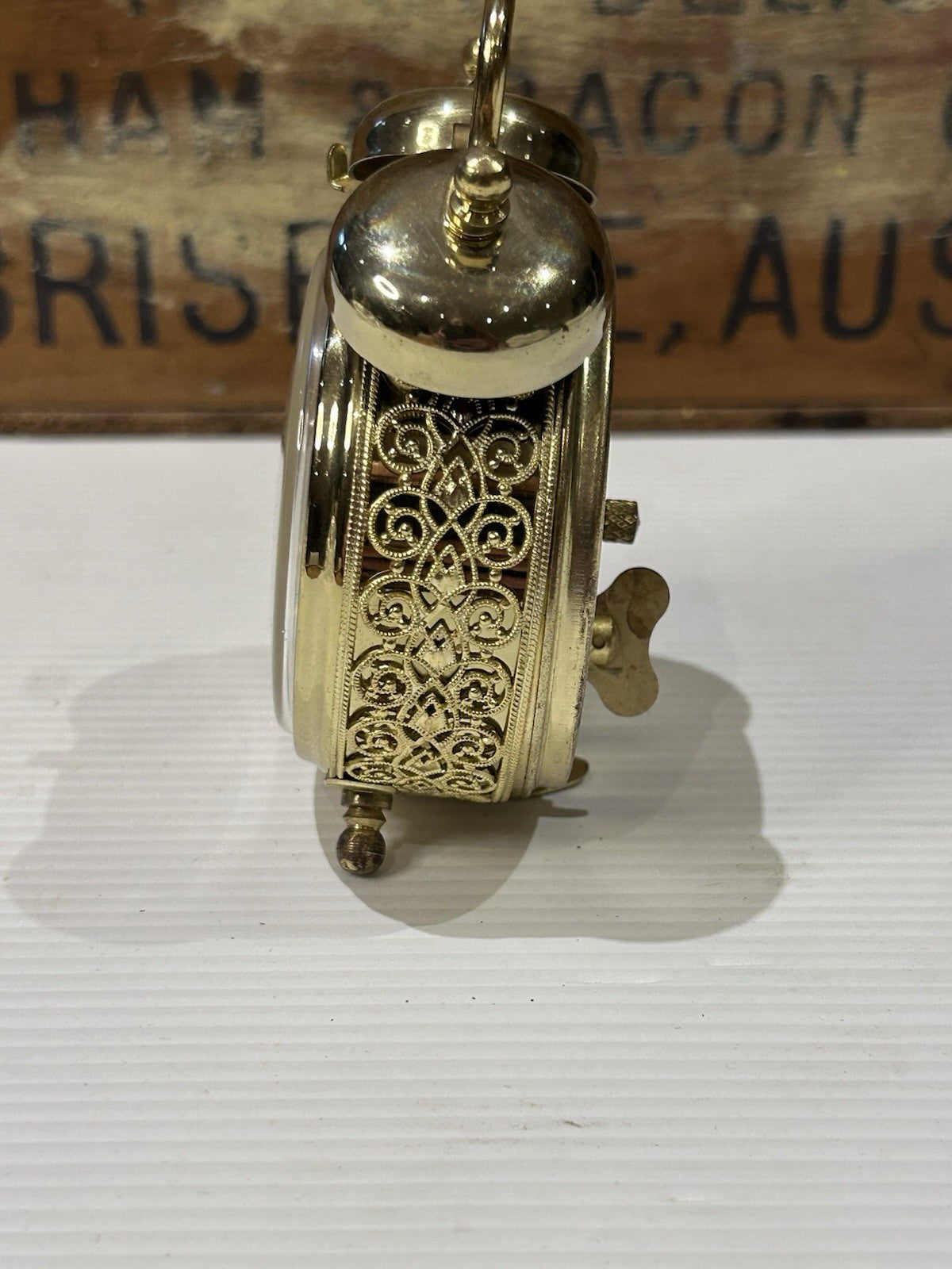 Vintage Polaris Twin Bell Alarm Clock Roman Dial West Germany China Hybrid WORKS