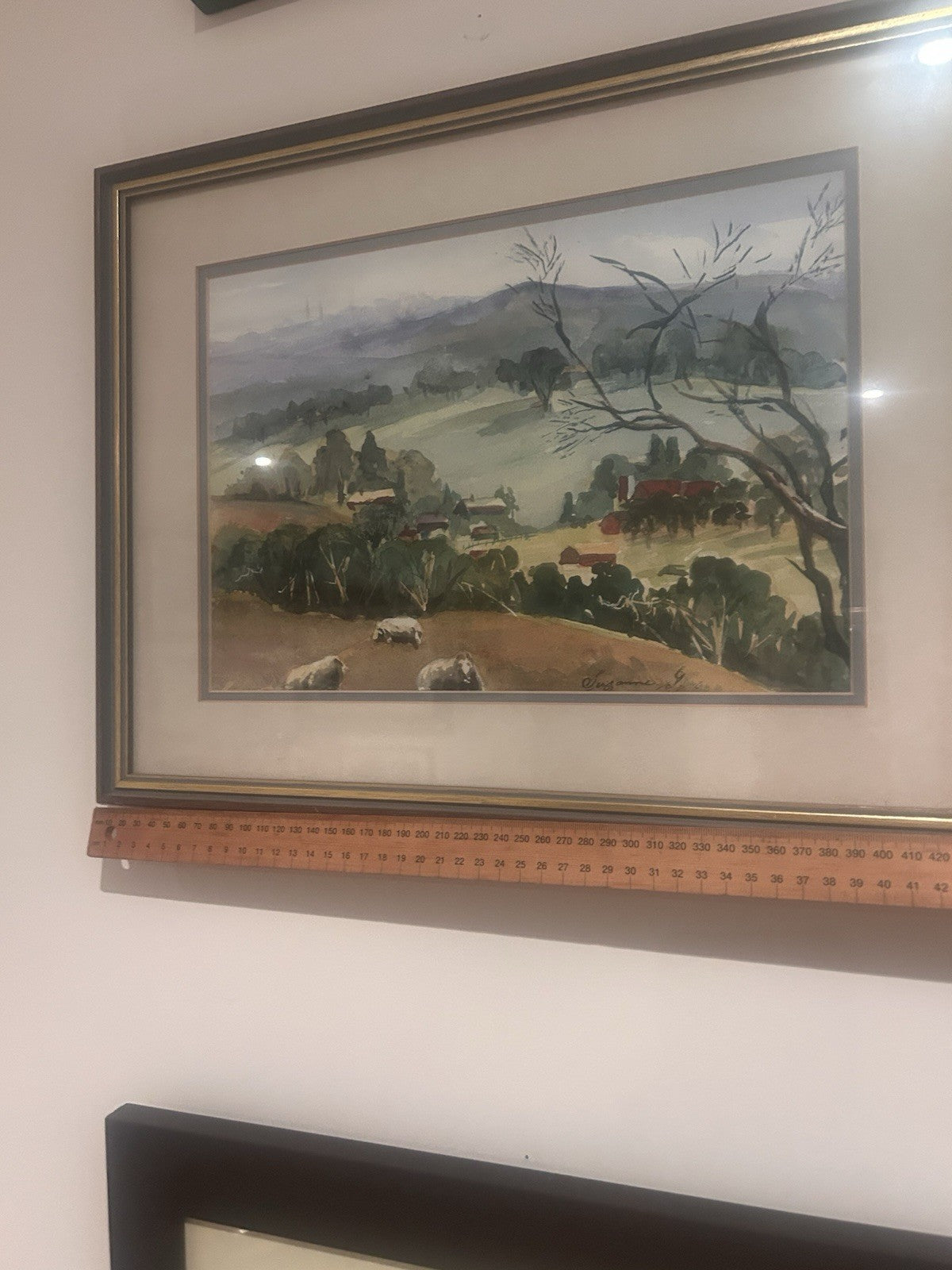 Mid Century Australian Watercolour Suzanne G Adelaide Hills Woodside Framed Art