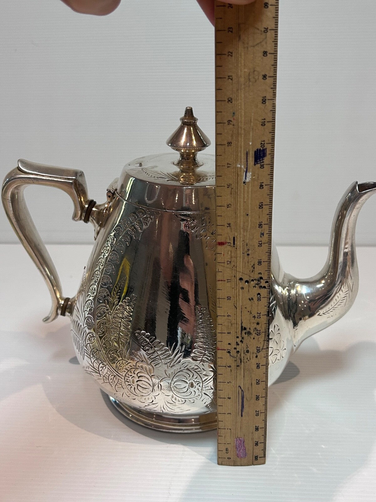 Antique Silver-Plated Teapot Richard Richardson Sheffield c1890s engraved