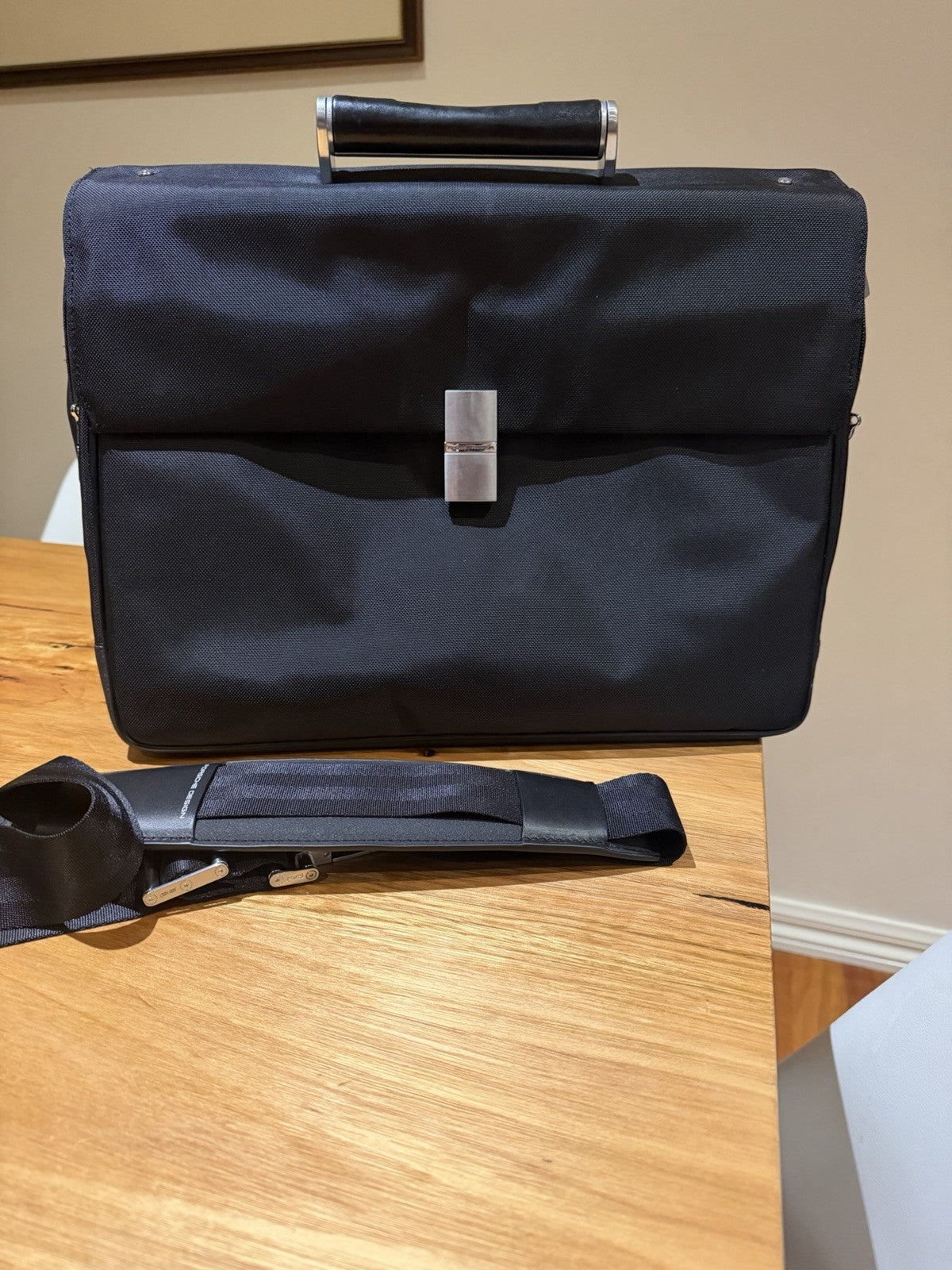 Porsche Design P’2000 Black Business Briefcase Laptop Bag Shoulder Strap