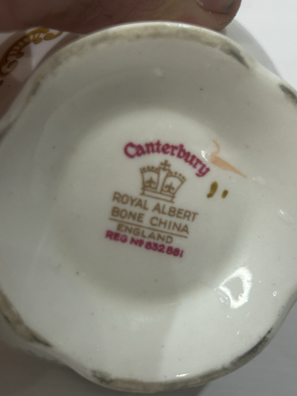 Royal Albert Canterbury Creamer Jug Bone China England Floral Gilt