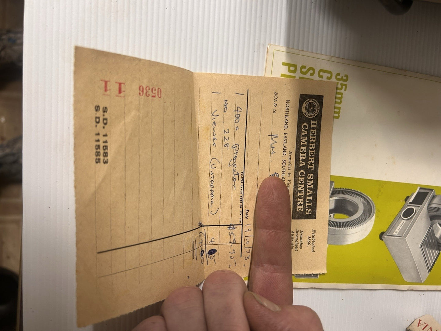 Hanimex Rondette 35mm Colour Slide Projector 1973 Boxed Working w/ Papers