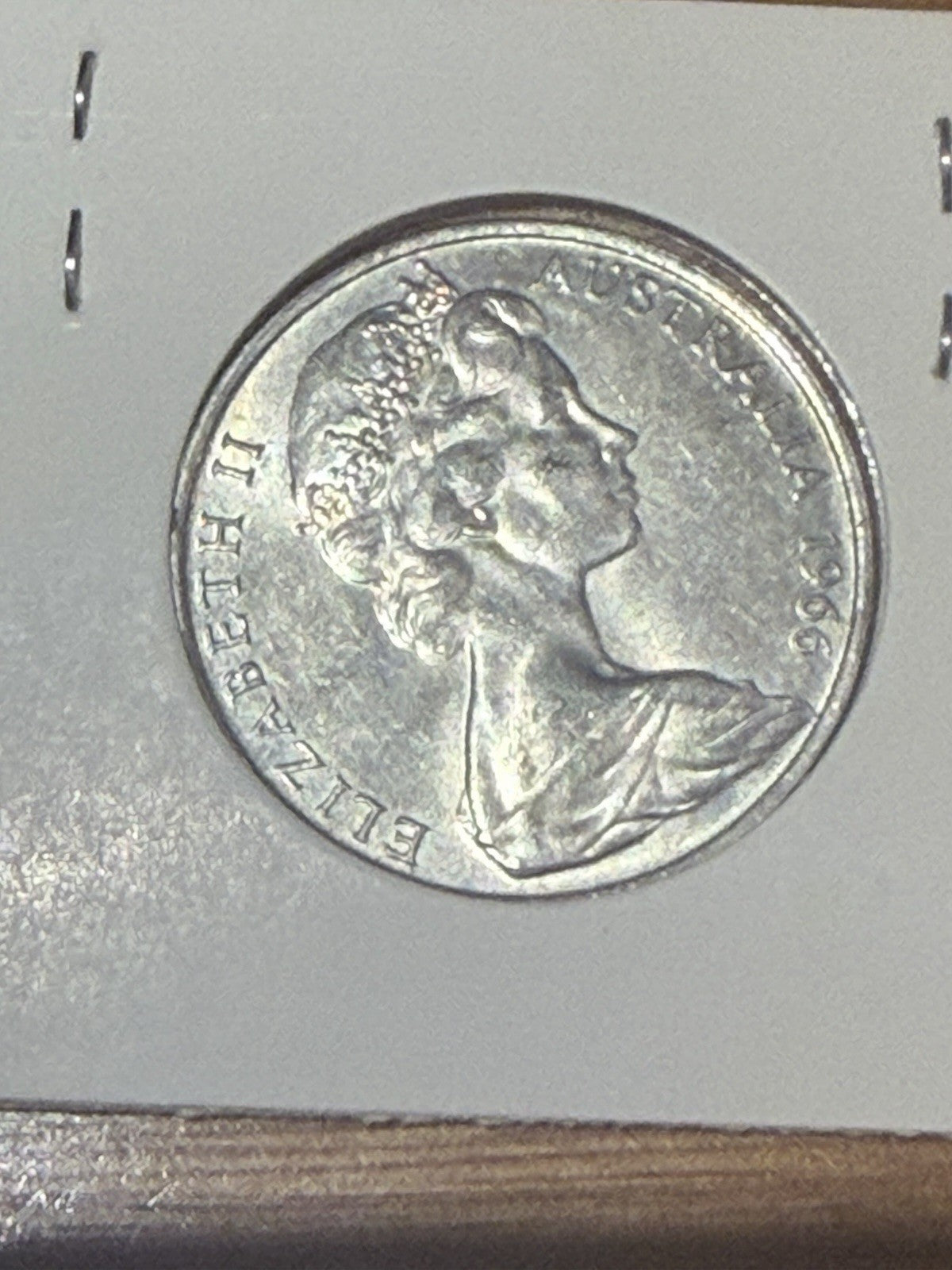 1966 Australian Round 50 Cent Coin Silver Elizabeth II Coat of Arms Vintage
