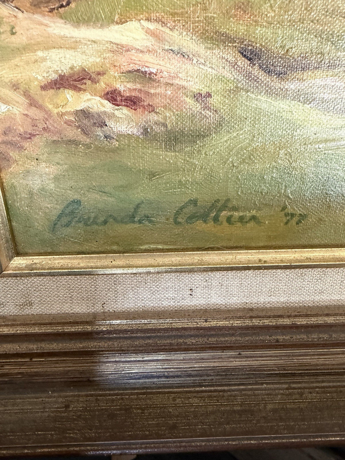 Brenda Collier 1977 Original Oil Painting Australian Landscape Signed Framed