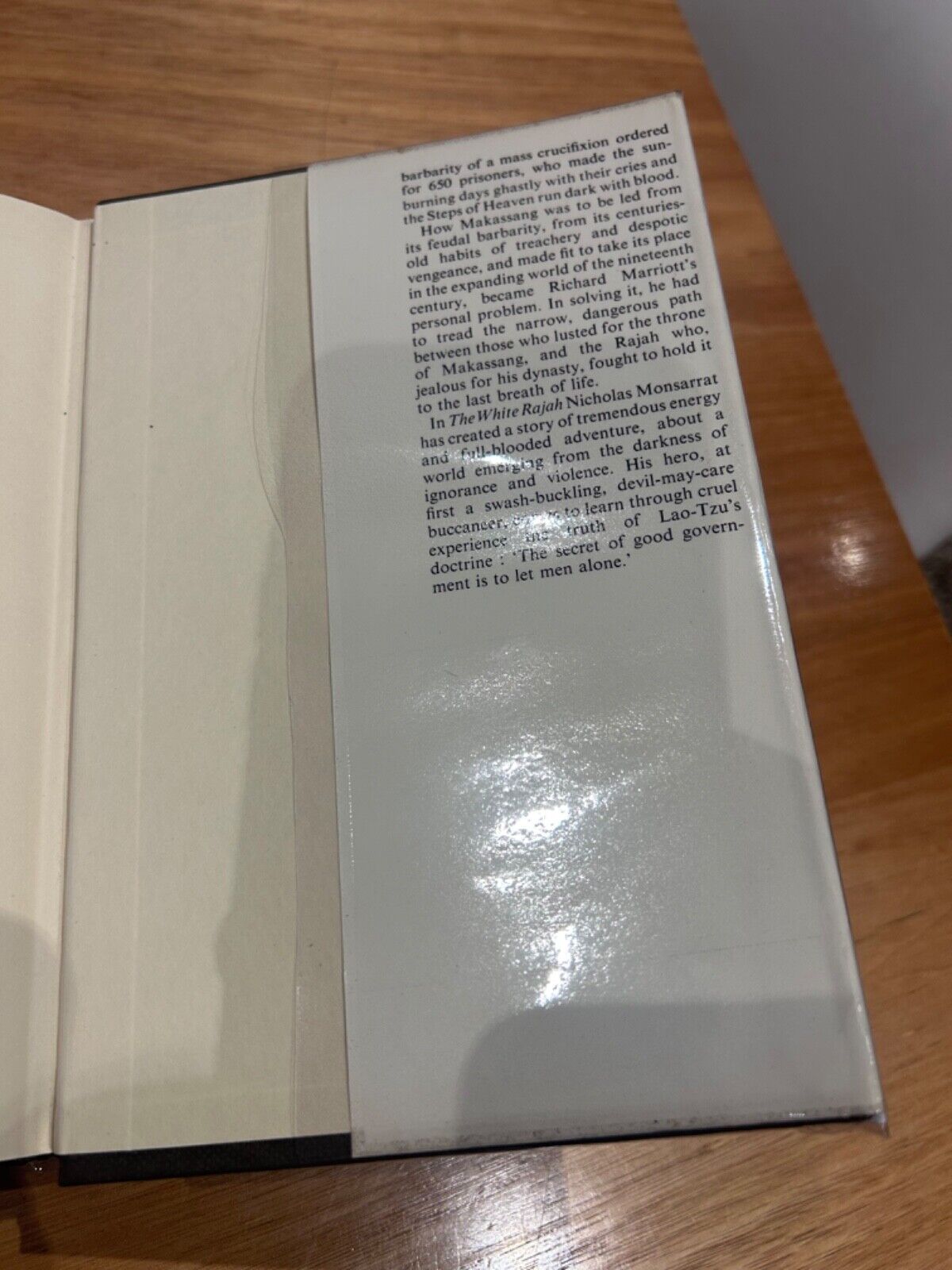 The White Rajah Nicholas MONSARRAT 1961 First Edition Hard Cover and Dust Jacket
