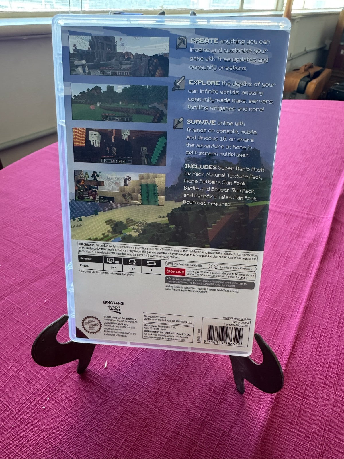 Minecraft Nintendo Switch – Complete w Case & Game Card | 2018 | PAL