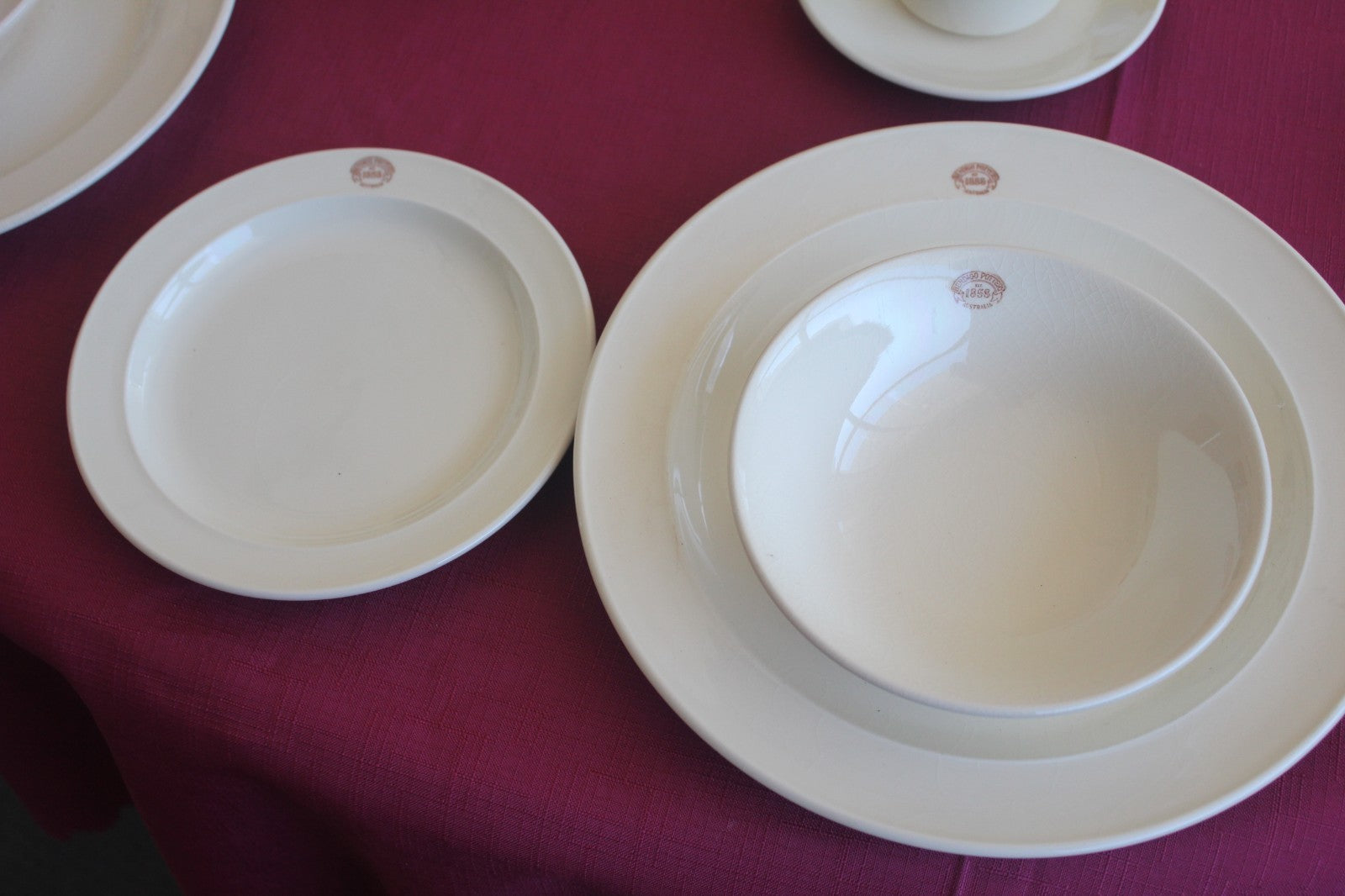 Vintage Bendigo Pottery 1858 Australia | Heritage Classic White Dinner Set