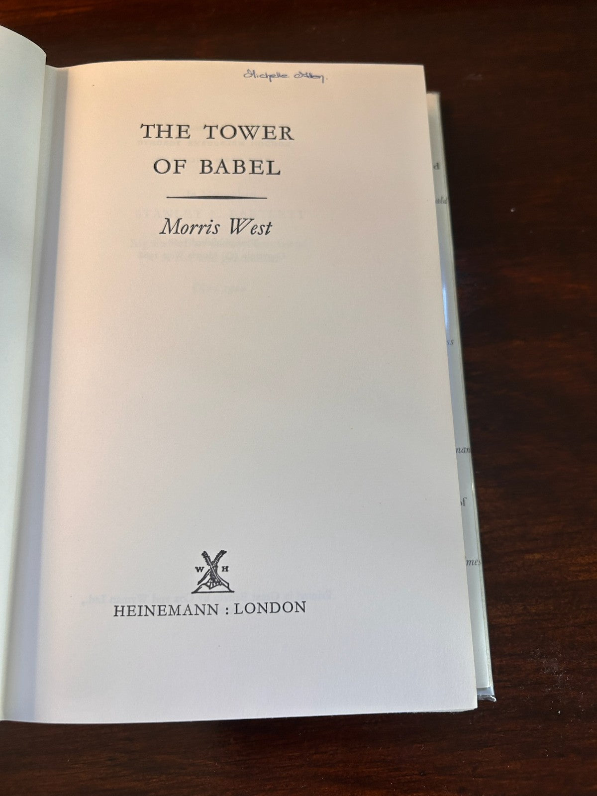 The Tower of Babel - Morris West (1968) First Edition Hardcover William Heineman