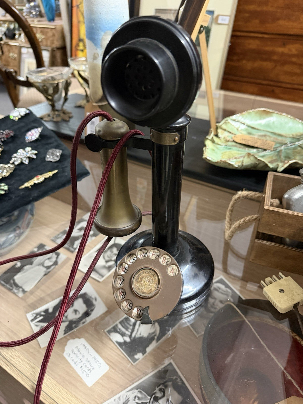 Vintage PMG Candlestick Telephone Timber Ringer Box Restored 1993 Antique