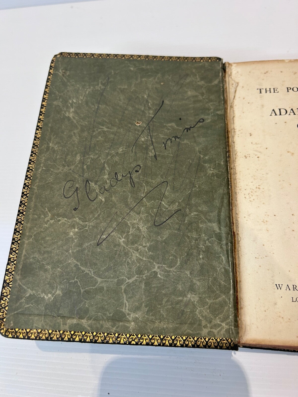 Poetical Works of Adam Lindsay Gordon HC Ward Lock c1900 Gilt Leather 304pp