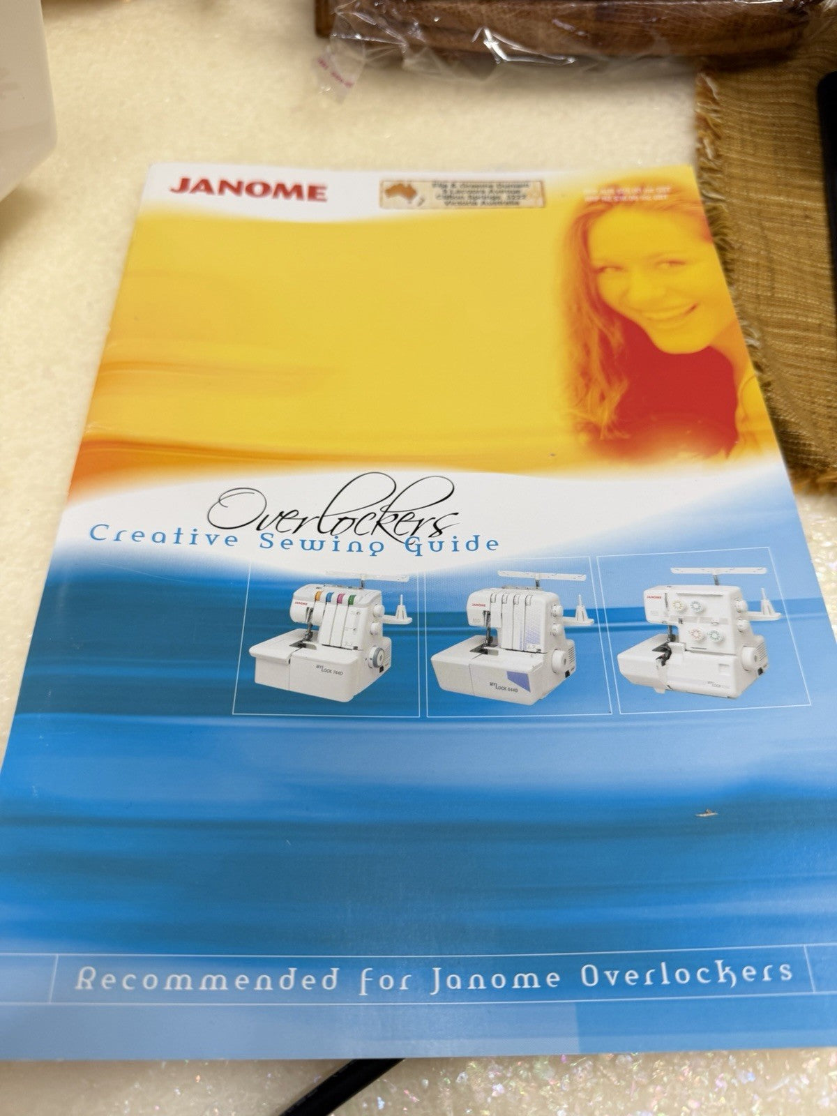 Janome MyLock 644D 4 Thread Overlocker Sewing Machine Bag Manuals Accessories