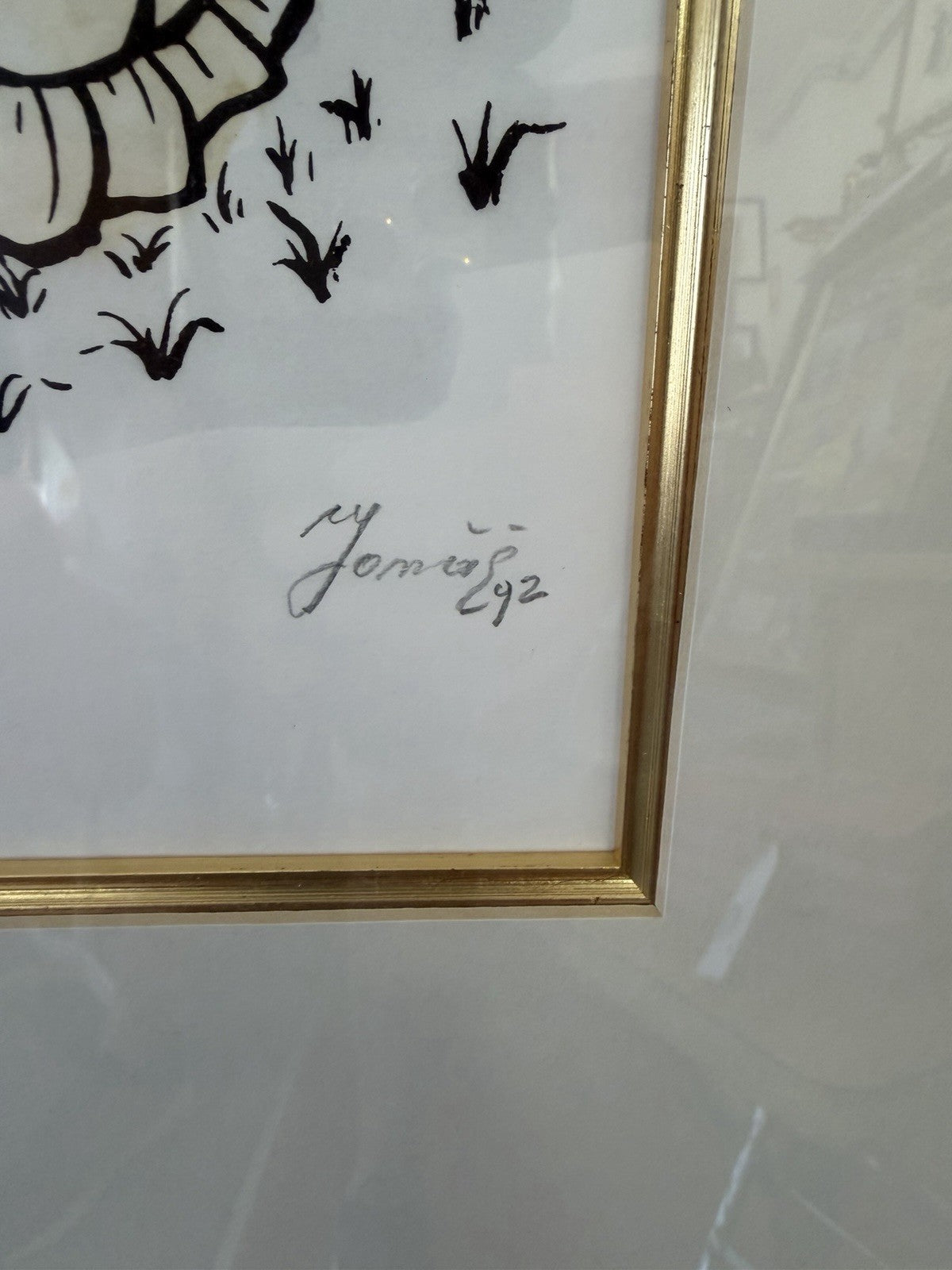 Martin Jonas 1992 Signed Hand Coloured Print 50/99 Naive Art Framed
