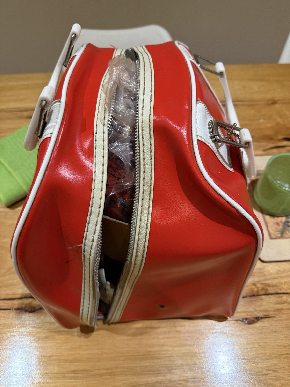 Vintage Brunswick Mixer II Bowling Ball Set c.1968–1970 Undrilled Bag And Shoes