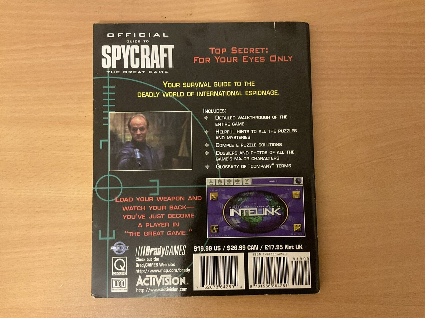 SPYCRAFT PC CDROM Vintage Game - Activision 1996 and Official Guide Book 1996