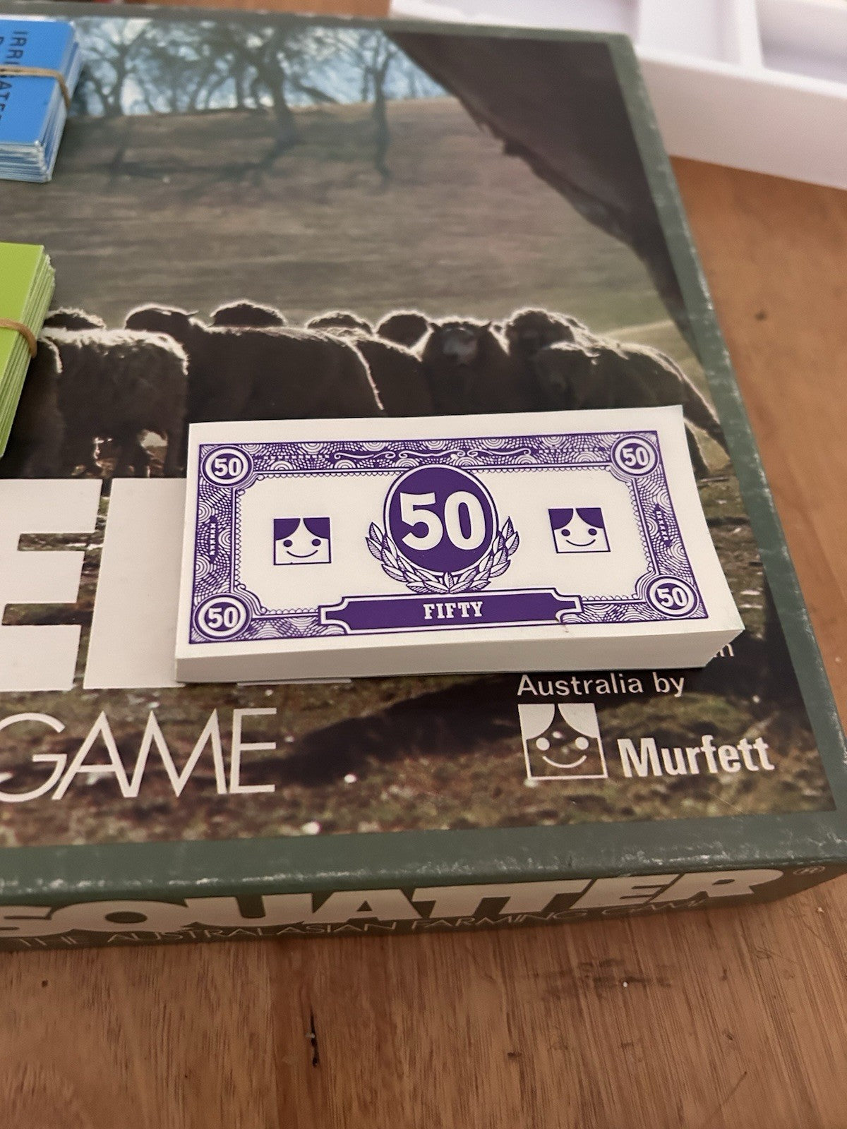 Vintage SQUATTER Board Game – Complete Unused Contents – Murfett Australia
