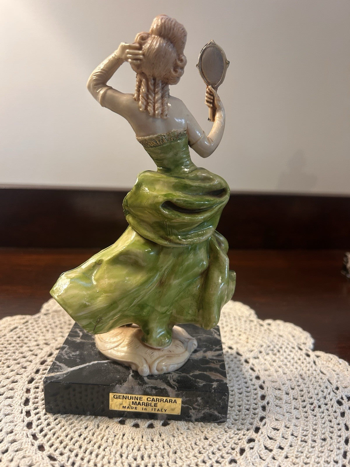 A Pair of Italian Depose Italy Figurines on Carrara Marble