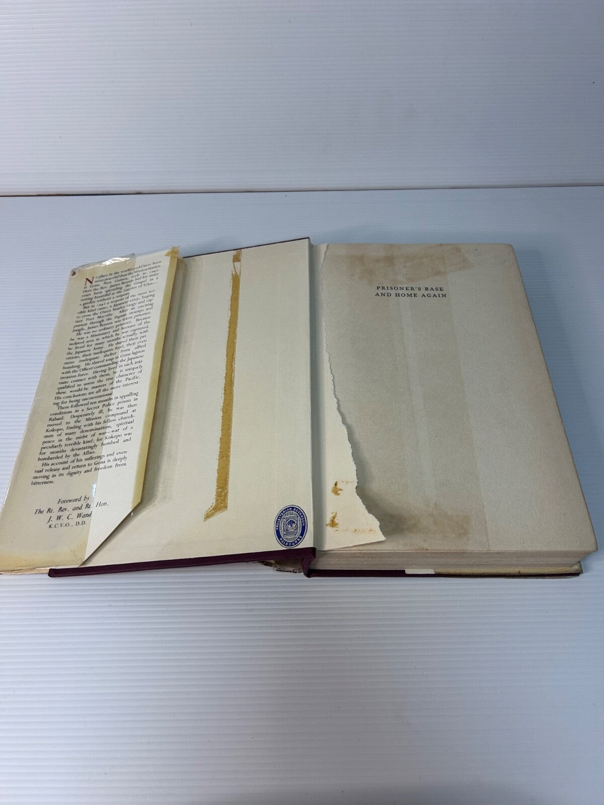 Prisoner's Base and Home Again – The Story of a Missionary P.O.W. (1957, 1st Edi