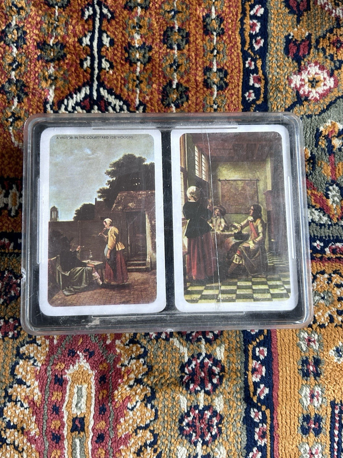 Vintage De Hooch Playing Cards Twin Pack Sealed Dutch Art Scenes 2 Decks