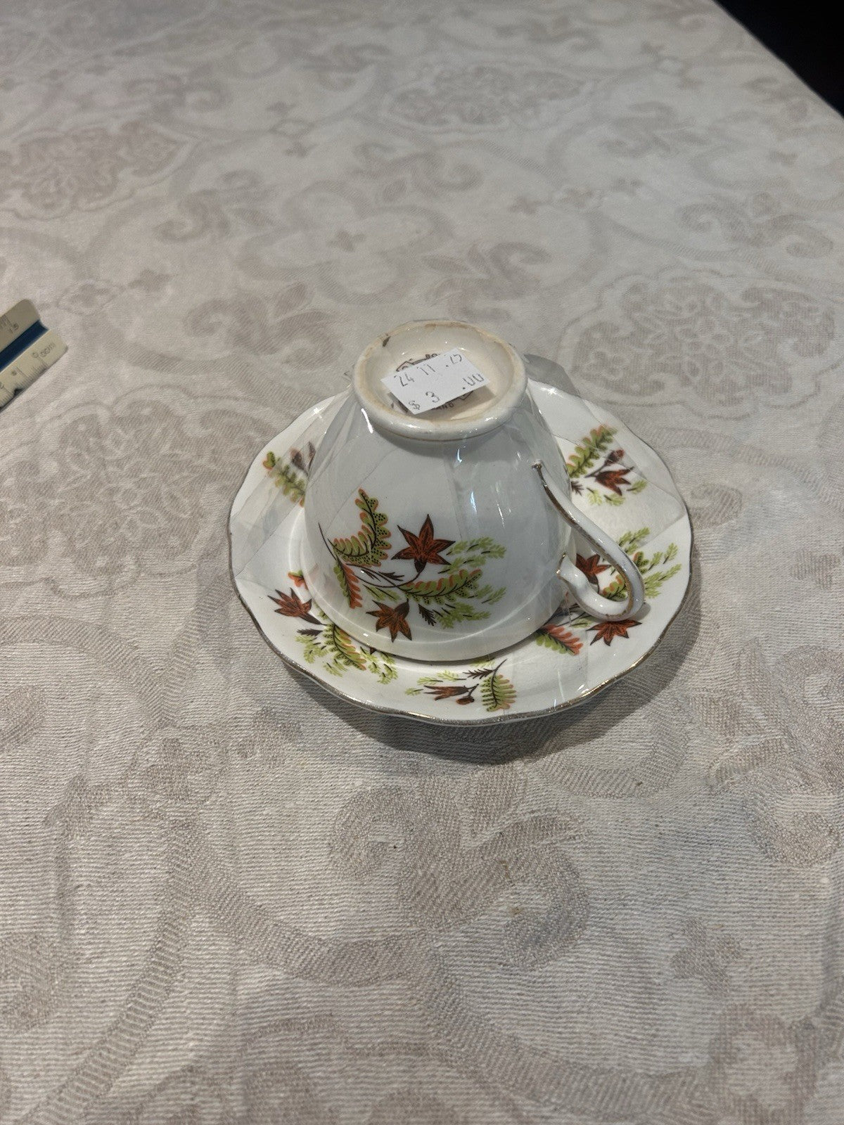 Vintage Colclough Bone China Tiger Lily Teacup & Saucer – England