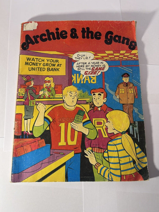 Vintage Australian Yaffa Comic Archie & The Gang Large Comic