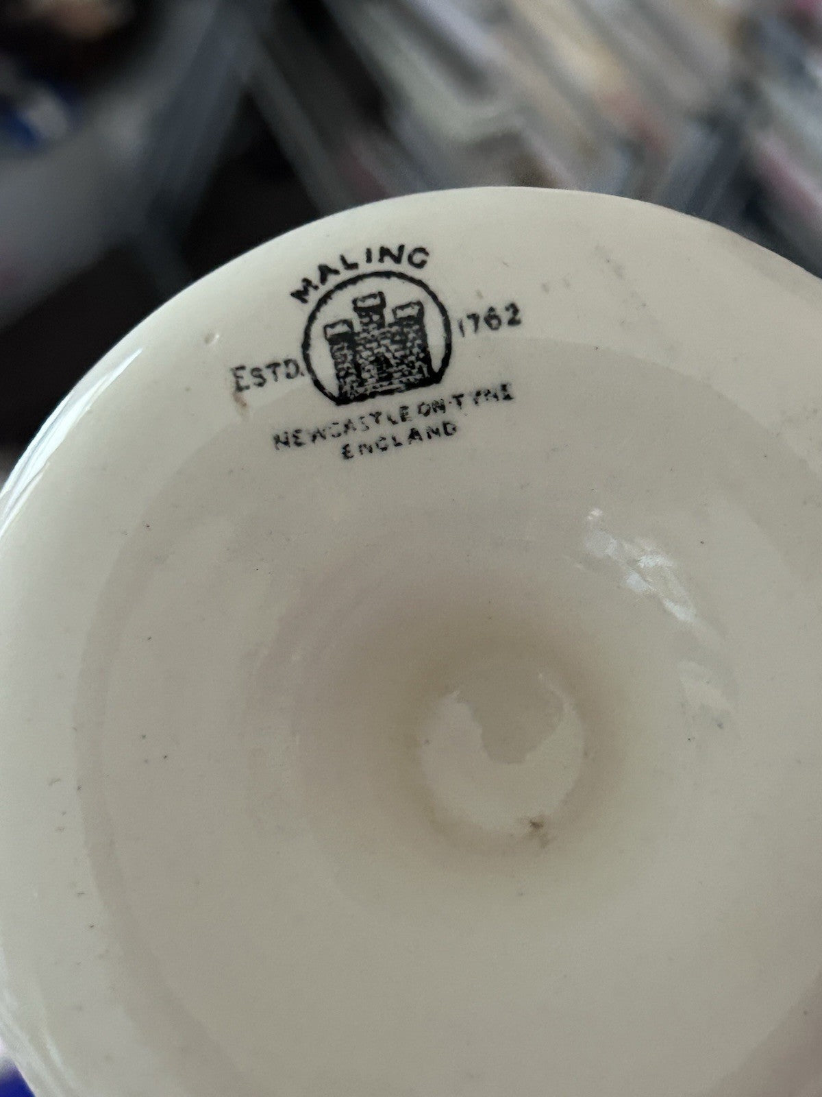 Vintage 1930s Maling Lustreware Pedestal Dishes – Pink & Blue Pair