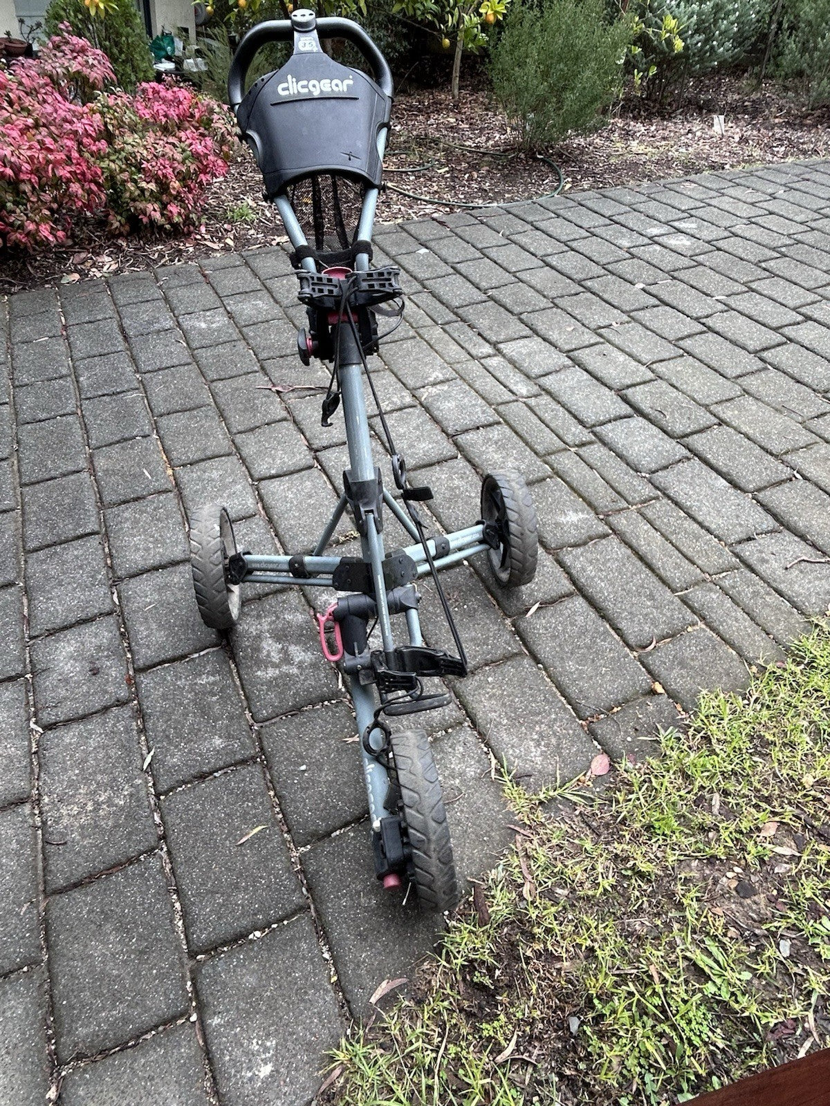 Clicgear 3.5+ Golf Push Cart Buggy 3-Wheel Foldable Trolley Grey/Black