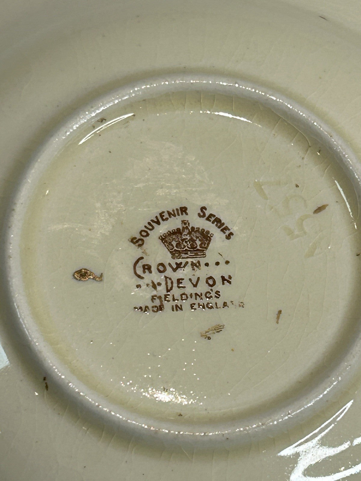 Crown Devon Souvenir Dish Greenmount Beach Coolangatta QLD c1930s