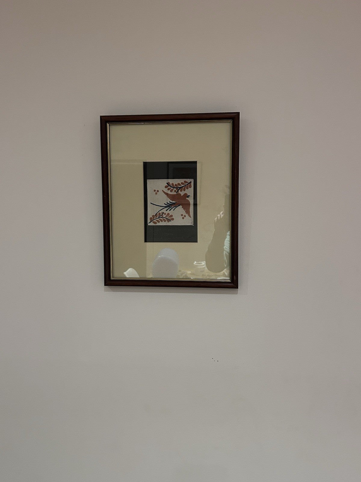 Framed 1930s Hand-Painted Spanish Tile – “Flight over Valencia” – Vintage HQ