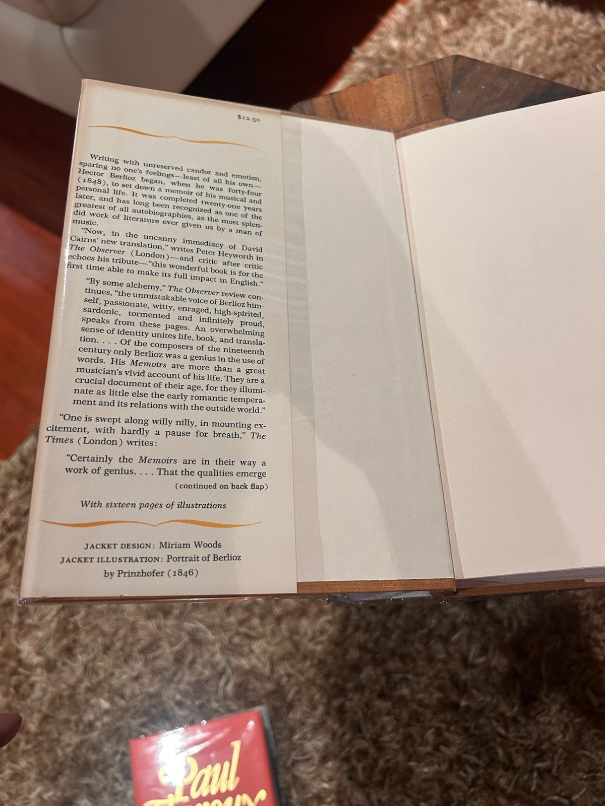 The Memoirs of Hector Berlioz | Hardcover 1969 First American Edition |