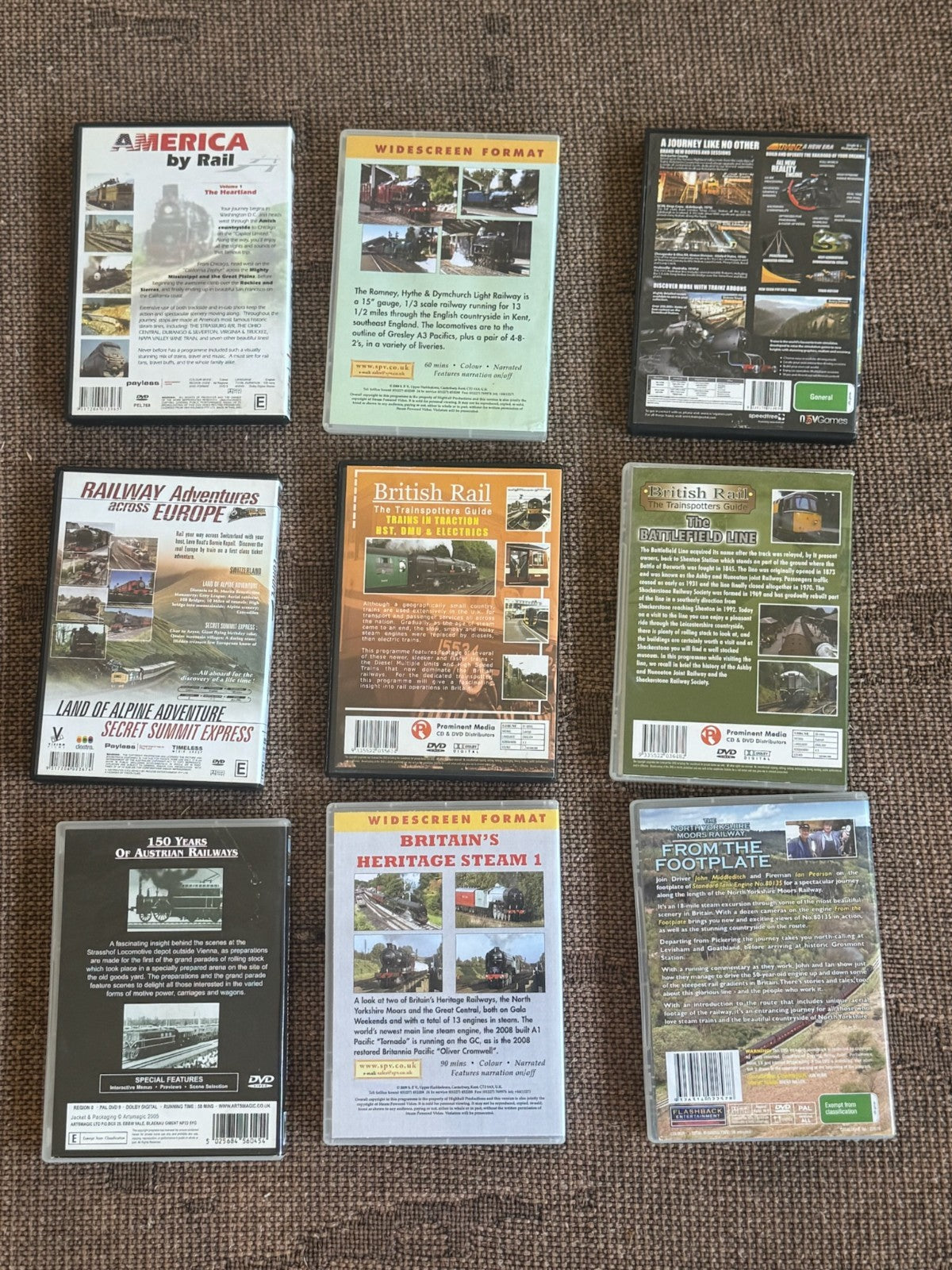 Railway Documentary DVD Bundle Trains Steam British Rail America by Rail