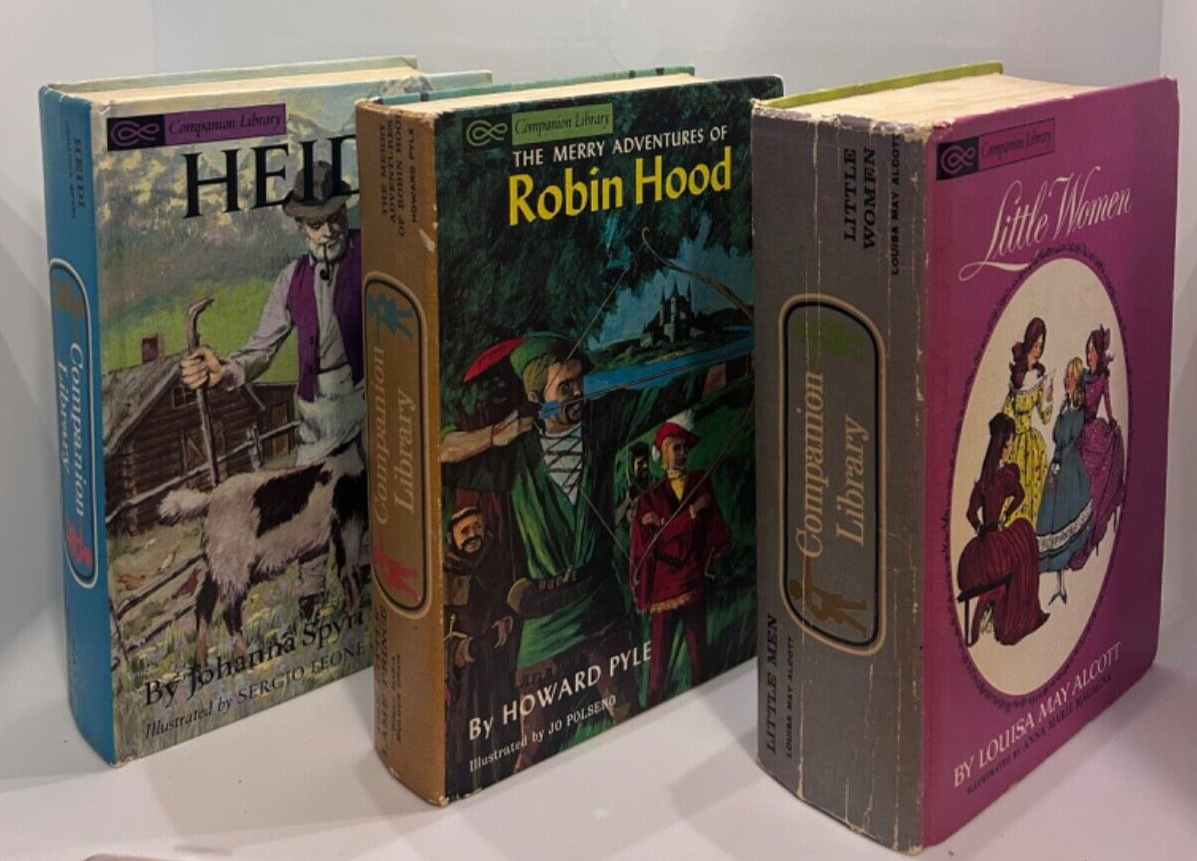 3 x Vintage 1960s Companion Library 2 Books In 1  - Good Condition
