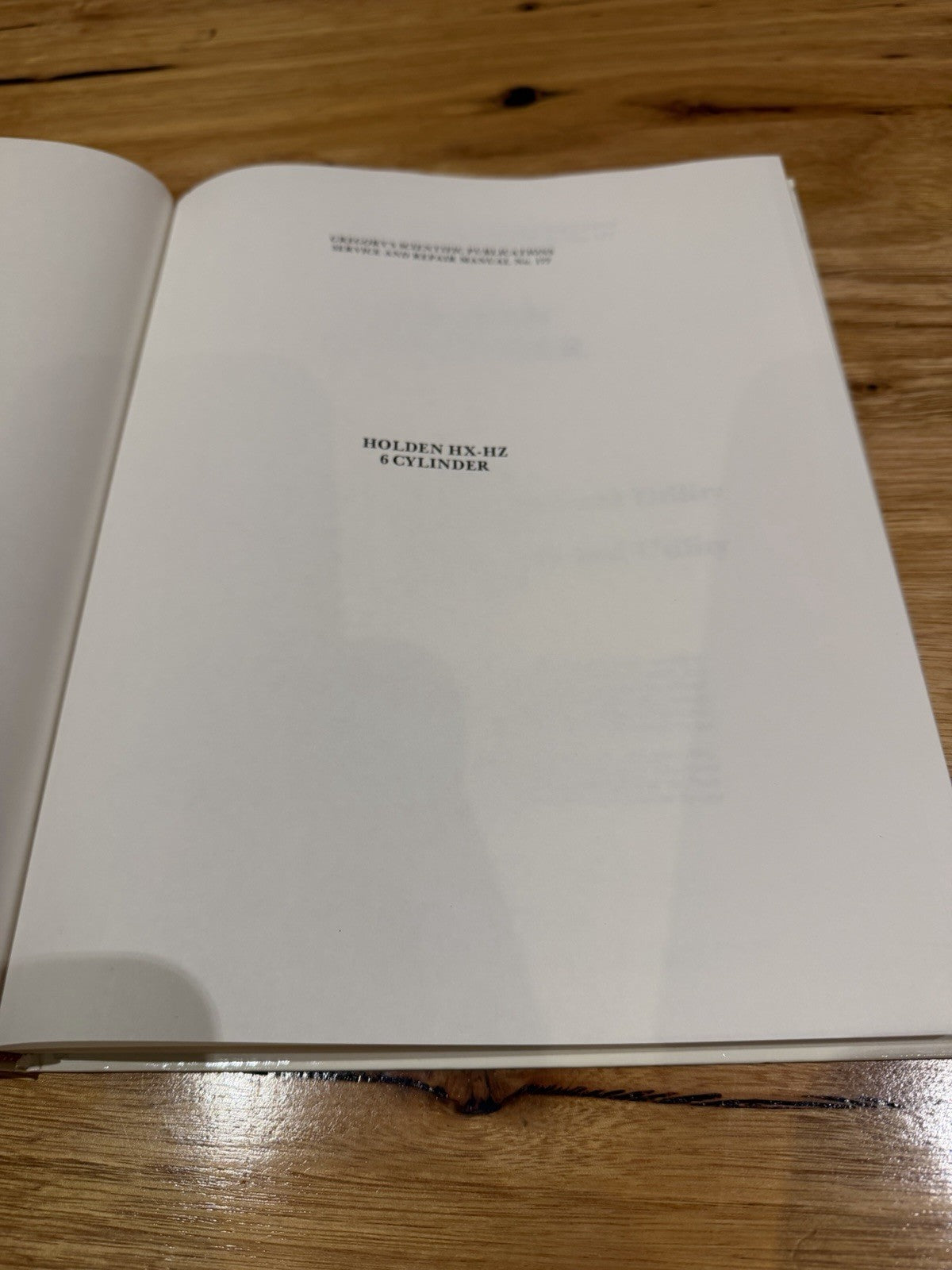 Gregory’s Holden HX HZ 6 Cyl Service Repair Manual No 177 1976-1980 Vintage