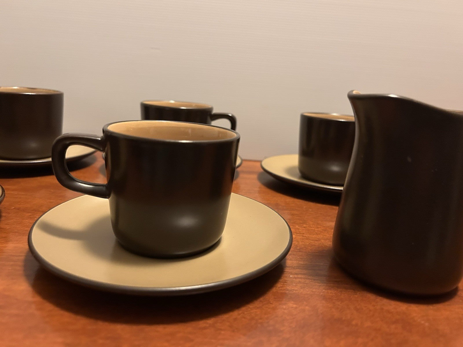 Mikasa Terra Stone Bronze Green J4001 Japan Coffee Set 5 Cups