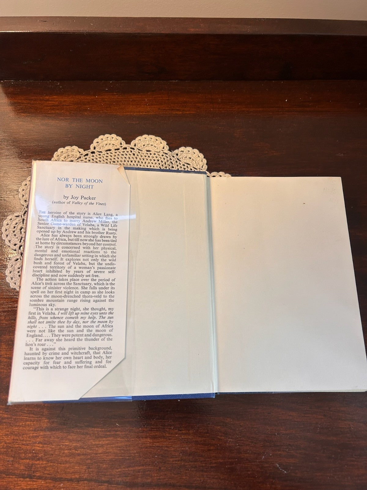 Nor the Moon by Night by Joy Packer (1957) Vintage Hardcover with Dust Jacket