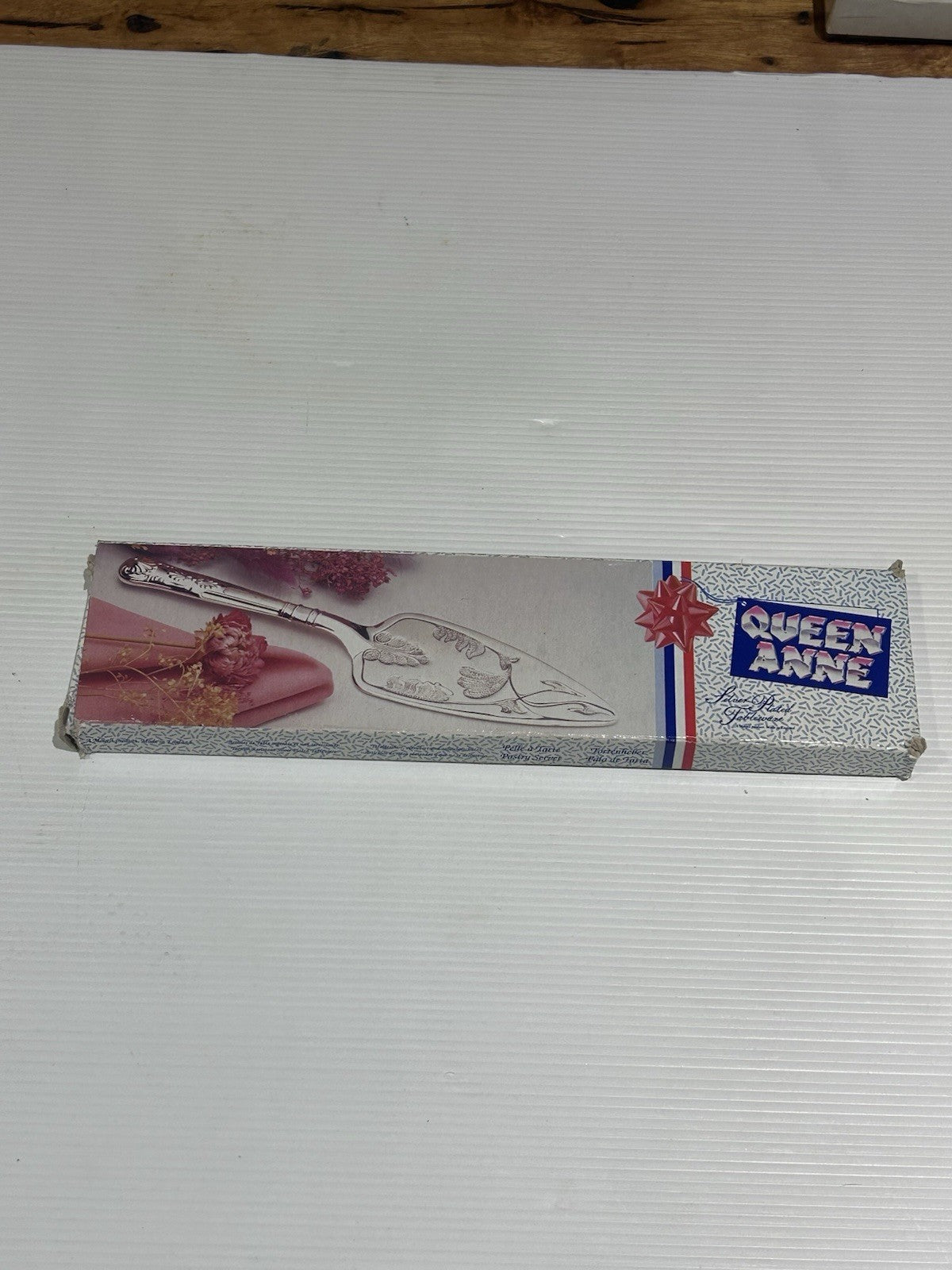 Vintage Queen Anne Silver Plate Cake Slice Server Boxed England Mayell