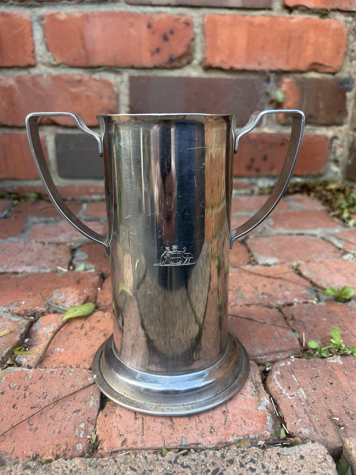 Vintage Paramount Australia Silverplate Trophy Vase Australian Coat of Arms 