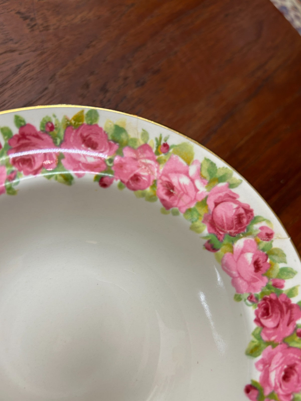 Vintage Royal Doulton Rose Garland Bowl Set 1 Large + 6 Small Bowls D5533
