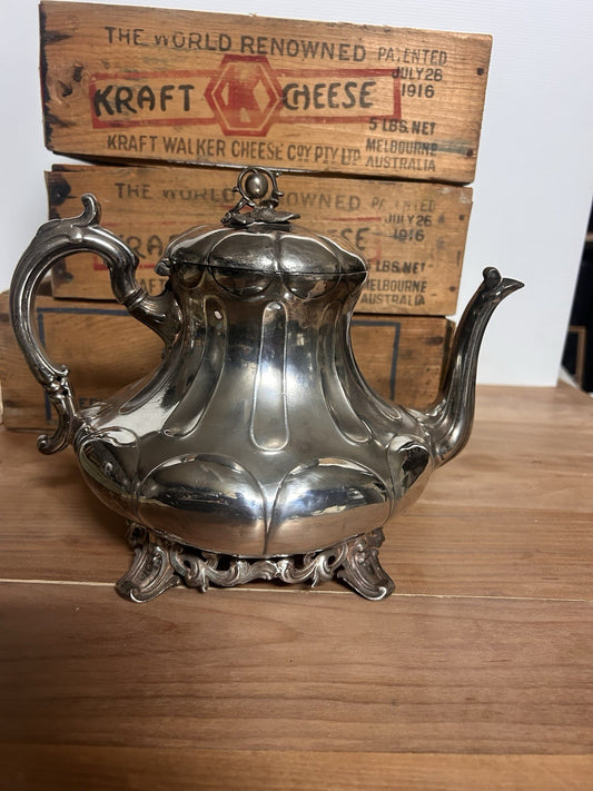 Antique Philip Ashberry & Sons Silverplate Teapot Sheffield No 1726 c1890s