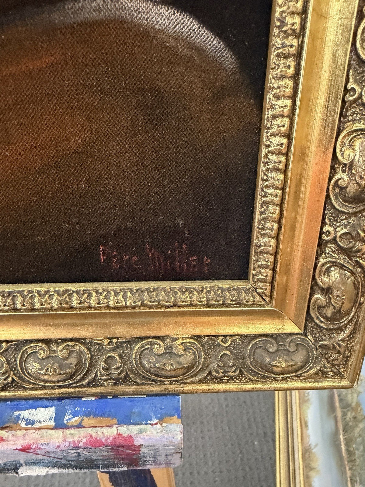 Perc Miller Original Black Velvet Painting Nude Woman Australian Art Signed