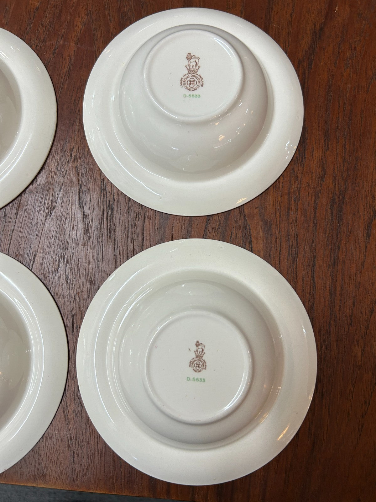 Vintage Royal Doulton Rose Garland Bowl Set 1 Large + 6 Small Bowls D5533