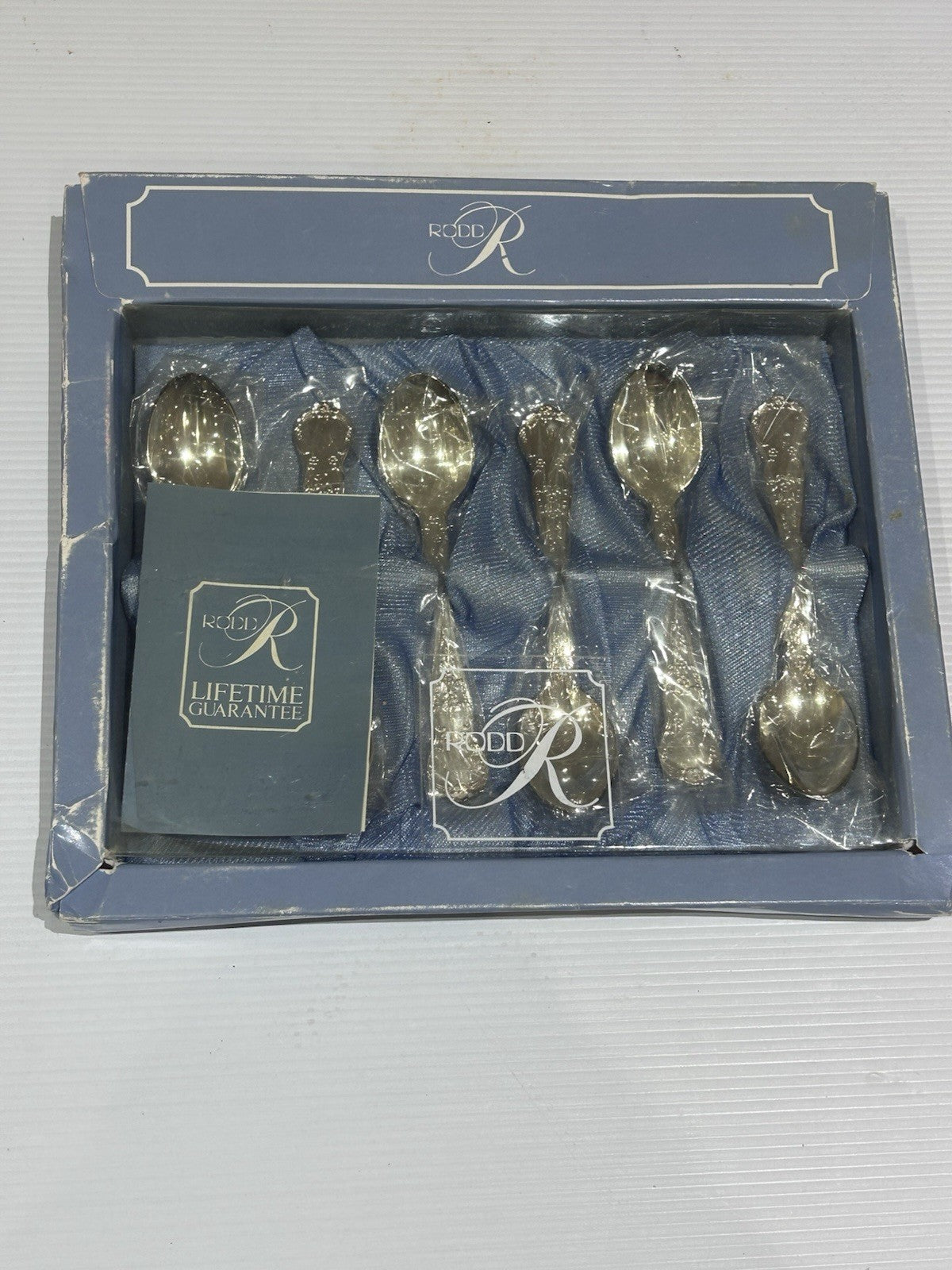 Rodd Camille Silver Plate 6 Teaspoons Boxed Vintage Cutlery Set
