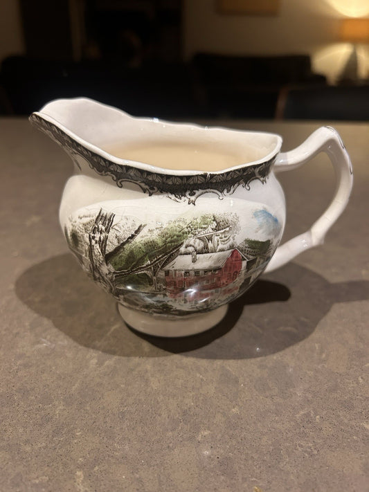 Johnson Bros Friendly Village Old Mill Cream Jug Made in England Vintage