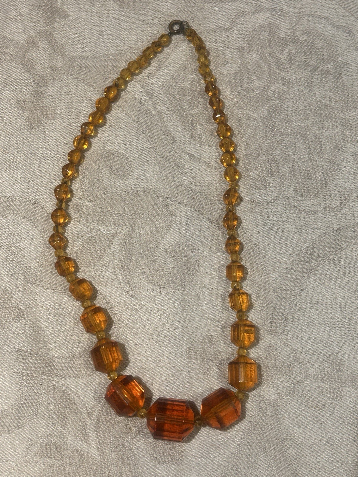 Vintage Amber Glass Necklace Set x3 w Merle’s Melbourne Jewellery Box c1950